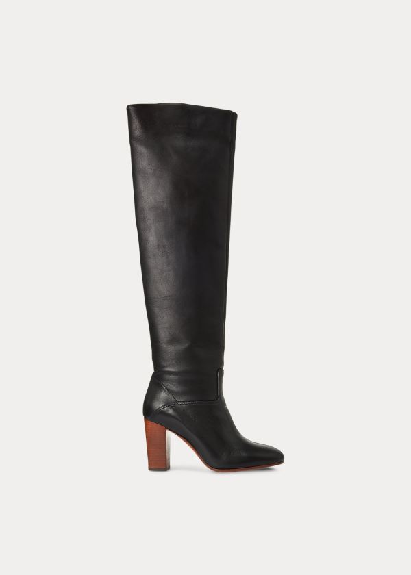 Women's Polo Ralph Lauren Brie Leather Boots | 962071LFS